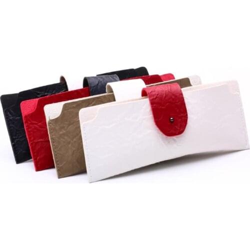 New Sunglasses Box Fashion Women Men Leather Glasses Case Trendy Buckle Soft Case Portable Sunglasses Case Unisex Soft Case