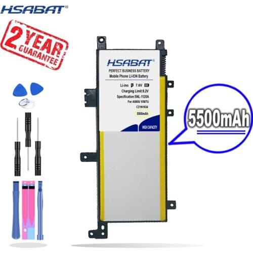 New Arrival [ HSABAT ] C21N1634 Laptop Battery for Asus A580U X580U X580B A542U R542U R542UR X542U V587U FL5900L FL8000U