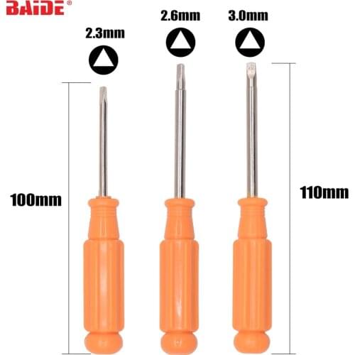 2.3mm 2.6mm 3.0mm Orange Triangular Screwdriver External Triangle Special Screw Driver for Home Appliances 200pcs/lot