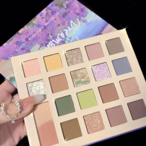 MEALEA 20 Colors Matte Eyeshadow Palette Eye Cosmetic Pearl Pigment Brighten Eye Shadow Longlasting Sweterproof Makeup TSLM2