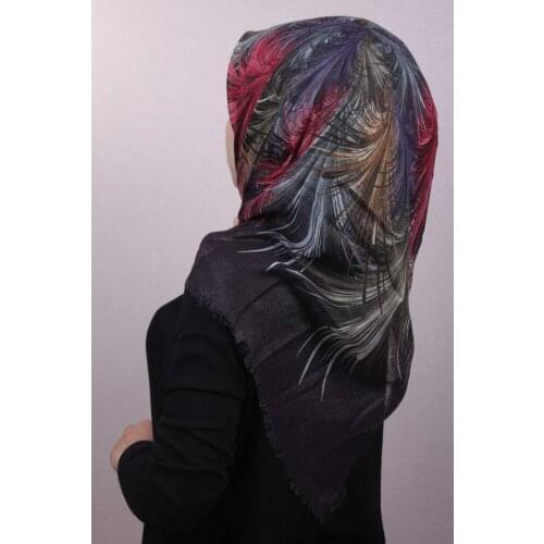 POLOİST SHİNE PATTERNED SILVERY LINEN SCARF-DESEN-20-RENK-12