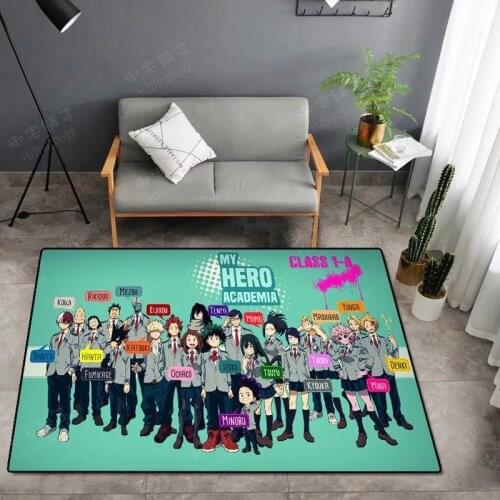 Anime Boku Midoriya Izuku Anti Slip Welcome Entrance Doormats My Hero Academia Floor Mats for Living Room Bedroom Carpet