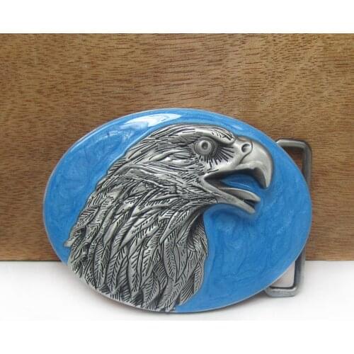 BuckleClub retro zinc alloy eagle head jeans gift cowboy belt buckle FP-02636 for men 4cm width loop drop shipping