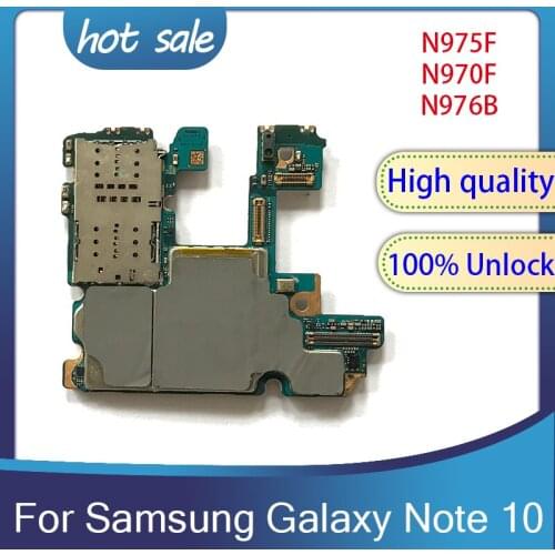 Good Tested 100% unlocked Motherboard For Samsung Galaxy Note 10 N975F N970F N976B Board With Android System Logic Main Board