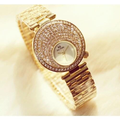 Luxury Women Watches Ladies Fashion Rhinestone WristwatchDiamond Big Dial Clock Quartz Watches Relogios Femininos
