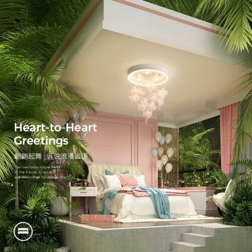 Modern led girl room pendant lamp creative personality girl ins romantic master bedroom hanging lamp 220V