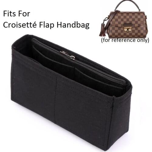 Fits For Croisette Flap Felt Cloth Insert Bag Organizer Makeup Handbag Organizer Travel Inner Purse Portable Cosmetic Bags