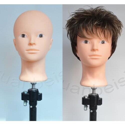 Bald Head Training Head for practice makeup women Mannequin Head for Wig Hat Display With free stand Hair finishing Wig Stand