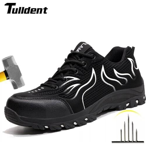 Safety Shoes Safety sneakers Fashion Breathable Steel toe cap Anti-smashing Anti-piercing Non-slip Hiking Boots Lightweight