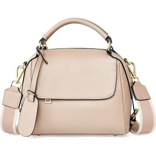 Fashion Trend Women Small Crossbody Bag Genuine Leather Shoulder Handbag Classic Real Cow Leather Girl Solid Purse Cosmetic Bags