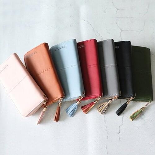 Female Wallet PU Leather Long Purse Black/Pink/Blue/Green/Dark Gray Famous Brand Designer Wallet Women 2021 Quality Female Purse