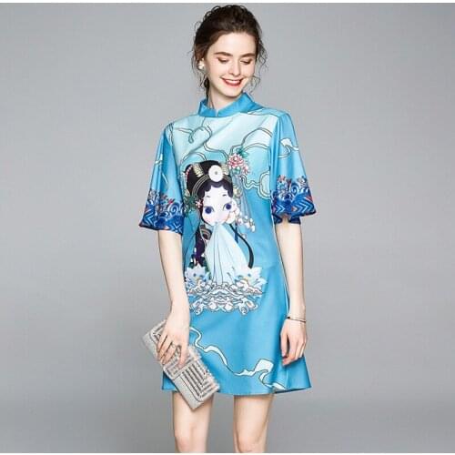 New Arrival 2021 Oriental Dress Cheongsam Modern Chinese Dress Qipao Online Chinese Store Casual Dresses Summer Woman 11953