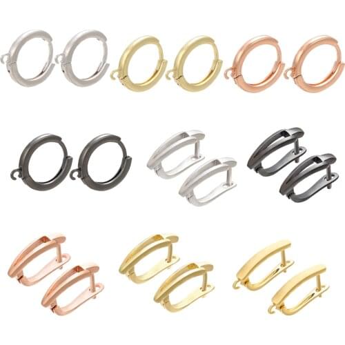 ZHUKOU 13x16mm round earrings for women DIY handmade jewelry accessories fashion Gold /Silver color earrings model:VE83