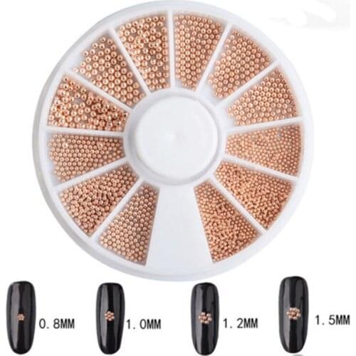 1 Box Beads 0.8mm/1.0mm/1.2mm/1.5mm Mixed 3D Nail Art Decor Manicure Super Pop