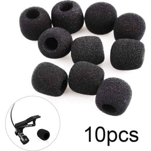 10Pcs Mini Microphone Cover Headset Replacement Foam Mic Cover Windshield SD&HI