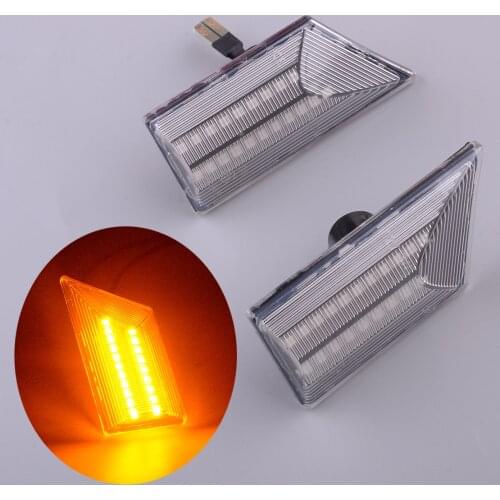 1226021 1226288 1 Pair Clear Dynamic LED Side Marker Indicator Light Lamp 13101911 Fit for Opel Vauxhall Signum Vectra C