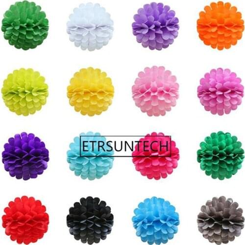 200pcs Tissue Paper Flowers Paper Pom Poms Balls Lanterns Party Decor Craft Wedding Multi Color Flower Ball