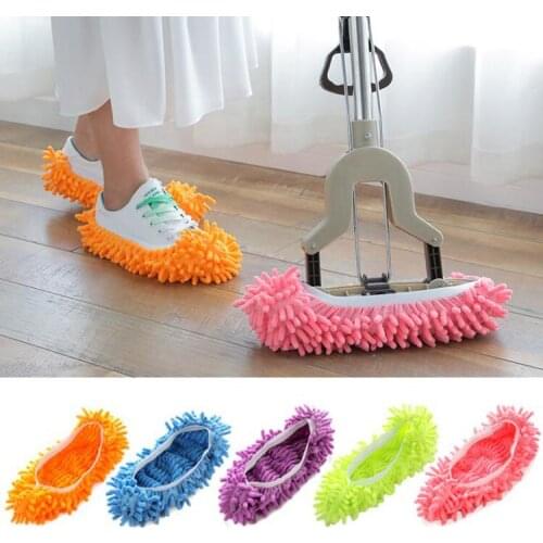 4Pcs Dust Floor Cleaning Mop Slipper Shoes Cover Cleaner Kitchen House Lazy Drag Multifunction Mop Head тряпка для швабры