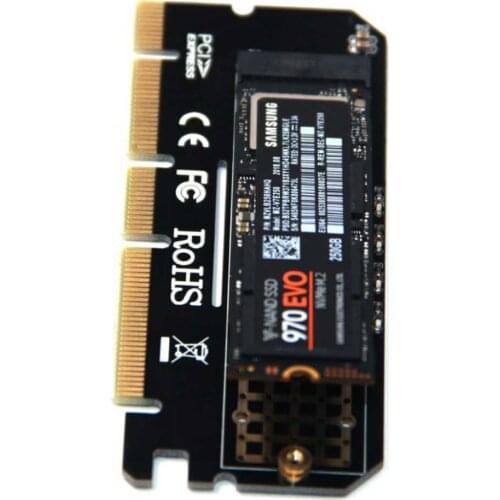 Computer Expansion Card Adapter Led Interface M.2 NVMe SSD NGFF To PCIE 3.0 X16 Hard Disk Adapter Computer Accessories