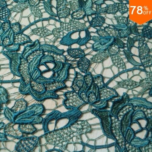 DIY Several colors high level african lace water chemical lace hollow out african chemical lace tecido feltro wedding fabrics