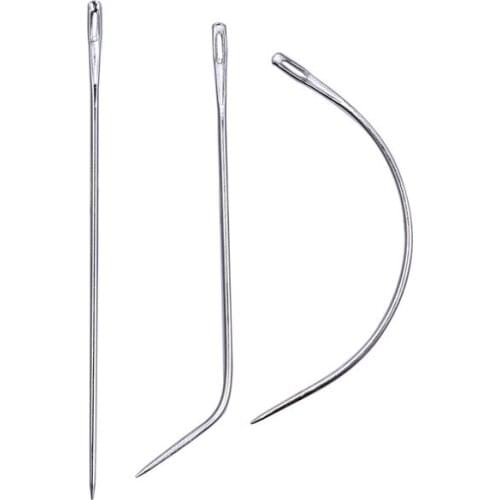 1-3Pcs Leather Needle Straight Bend Looper DIY Hand Tools Leather Craft Curved Manual Loading Staples Art Hot Multifunction NEW