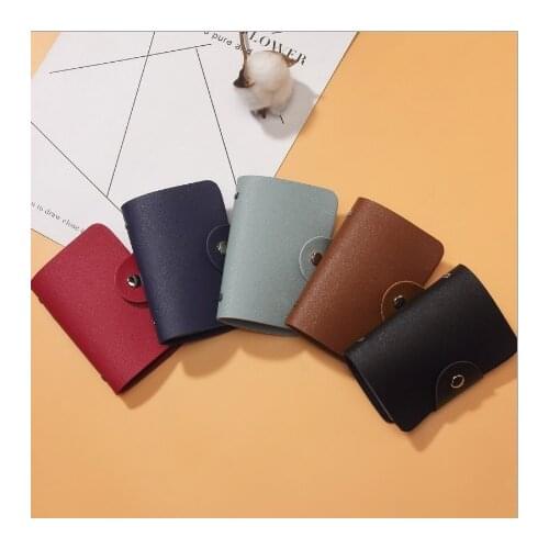 2021New PU Leather Function 24 Bits Card Case Business Card Holder Men Women Credit Passport Card Bag ID Passport Card Wallet