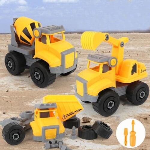DIY Self-assembly Loading Unloading Engineering Car Model Kid Educational Toy