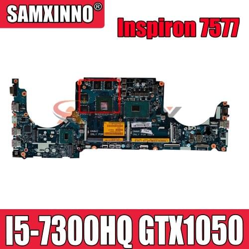 For DELL Inspiron 7577 7570 I5-7300HQ GTX1050 Laptop Motherboard CN-0KN44F 0KN44F CKA50 LA-E991P SR32S Notebook Mainboard DDR4
