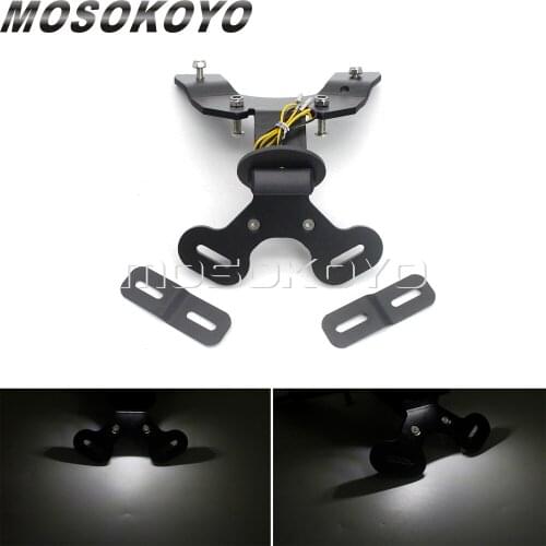 For Suzuki GSXR600 GSXR750 2011-2016 12 2013 Motorcycle License Plate Light w/ Holder Bracket Frame Tail Tidy Fender Eliminator
