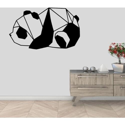 Geometrical Cute Panda Mural Wall Decal Geometric Sticker for Home Living Room Decoration Removable A002369