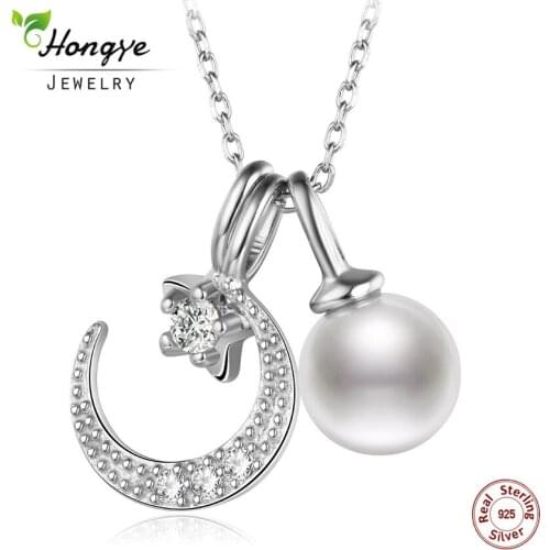 Hongye 2020 New Design Lovely Stars Moon Natural Freshwater Pearl 925 Sterling Silver Fine Jewelry for Girlfriend Gifts Jewelry
