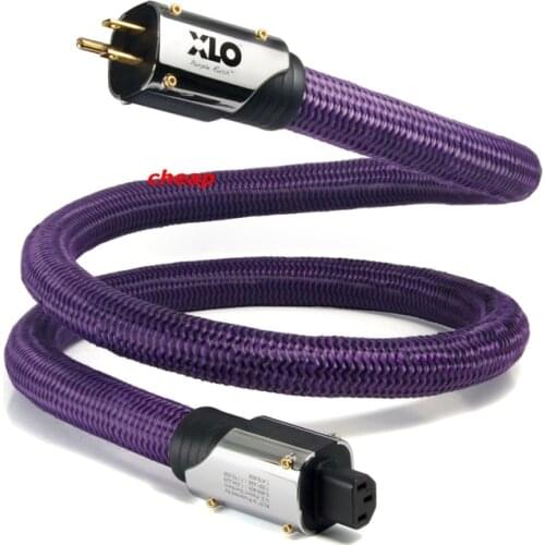 XLO Purple Rush HIFI US Version AC Audiophile Power cable original wooden box 2M
