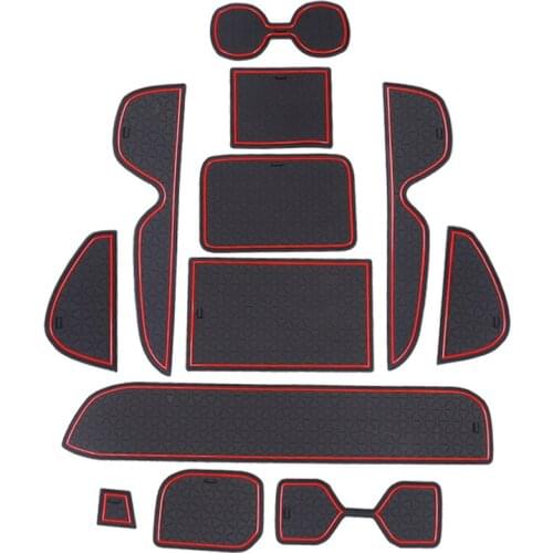 Car Gate Slot Pad Non-slip Cup Mats Anti-Slip Door Groove Mat Stickers Interior Accessories For Toyota RAV4 RAV-4 2019 2020 2021