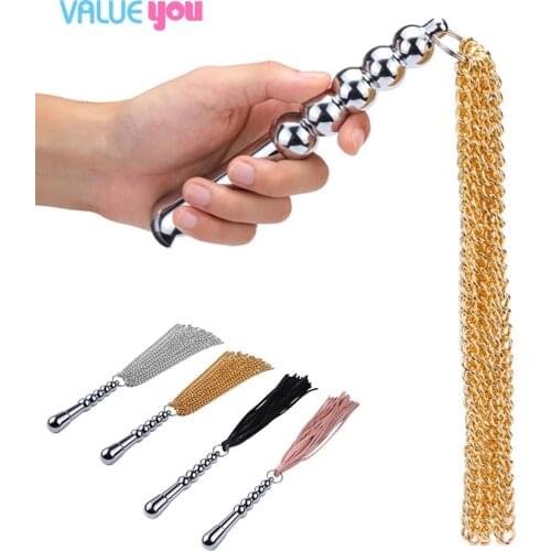 Metal chain whip SM bdsm tool spanking adult erotic sex game