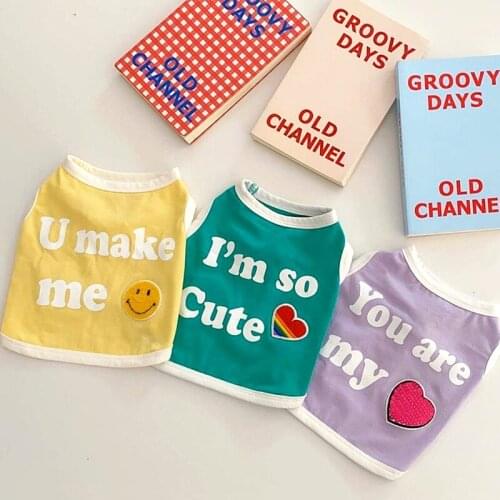 Cute Summer Dog Clothes Cat Puppy Pullover Pet Breathable Vest Thin Bottoming Shirt Popular Pet Dog Two-legged Clothes XS-XL