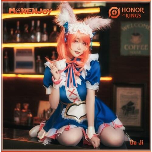 Monenjoy Honor of Kings Da Ji Cosplay Costumes Epic Skin Maid Coffee Cos Sets