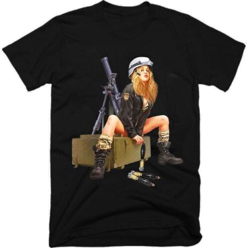 Pinup Girl Mens T-Shirts Fitness Clothing Tshirt Homme 2019 Tshirts 100% Cotton T-Shirt For Men Unisex Tees