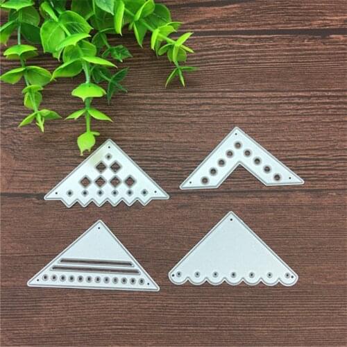 Flower Lace Angle Corner Set Metal Cutting Dies Stencil Scrapbooking Photo Album Card Paper Embossing Craft DIY