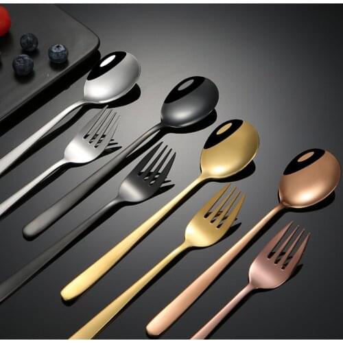 2020Stainless Steel Cutlery Set Gold Dinnerware Set Western Food Cutlery Tableware Dinnerware Christmas Gift forks knives spoons