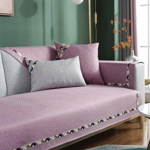 2019 New Sofa cushion four seasons universal fabric living room non-slip Nordic sofa cover cushion cushion full cover back towel
