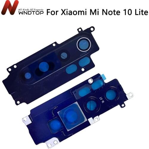 New For Xiaomi Mi Note 10 Lite Rear Camera Lens Glass With Frame M2002F4LG M1910F4G Back Camera Lens With Frame