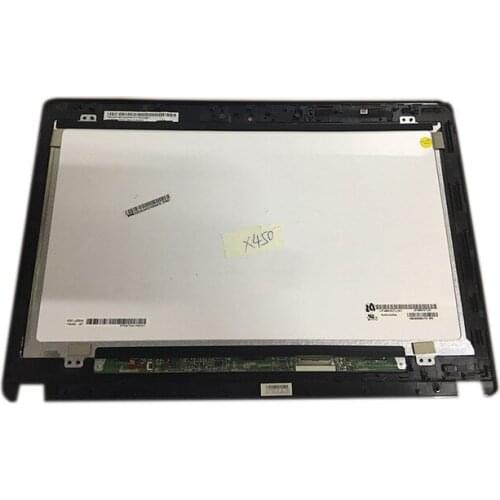 Original lcd screen display with touch screen panel digitizer assembly with frame For Asus X450CC X450