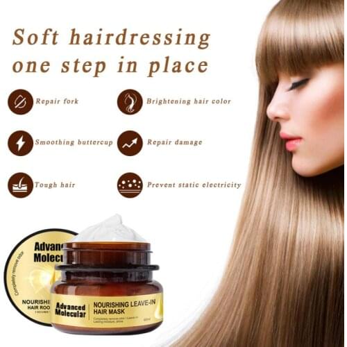 Nourishing Hair Mask Conditioner Rapid Hair Root Repair Frizzy Make Hair Soft Smooth Deep Repair Keratin Hair 60ml Supple Hair