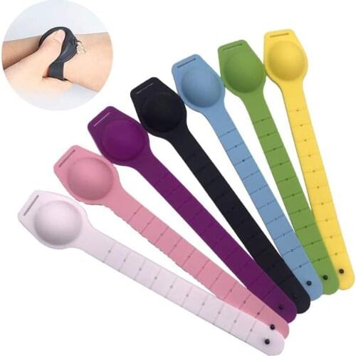 Silicone Bracelet Wristband Squeeze Bottle Care Watch Disinfecting Hand Sanitizer Container with Hand Sanitizer Dispenser