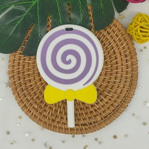 Colorful BPA Free Silicone Lollipop Baby Teether Nurse Product For Newborn DIY Teething Jewelry Accessory Infant Oral Care Items