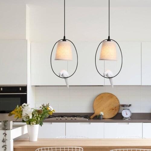 Modern Country Droplight Creative Arts Corridor Restaurant Bird Pendant Light Wrought Iron Bar Bedroom Kitchen Lighting Fixture