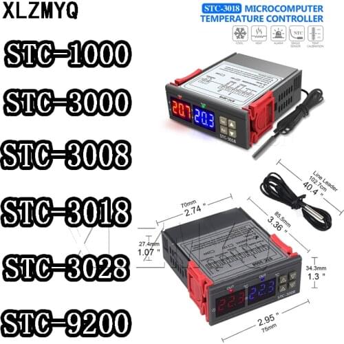 STC-1000 STC-3000 STC-3008 STC-3018 STC-3028 STC9200/LED Digital Temperature Controller Thermostat Thermoregulator Incubator 12V