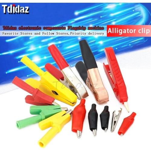 Alligator clip sheath clip small battery wire power supply clip pure copper connection lap test clip test large medium small