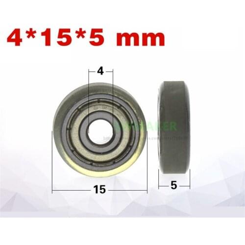 1pcs 4*15*5mm flat micro pulley for sorter/banknote counter/medical equipment, 624ZZ bearing wheel/guide wheel/rolling wheel