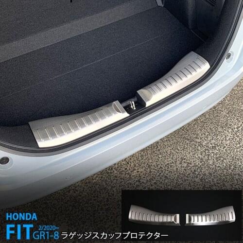 2pcs Auto Accessories Rear Scuff Protector for Honda Fit GR1-8 Stainless Steel Car Styling Chrome Decoration Trim